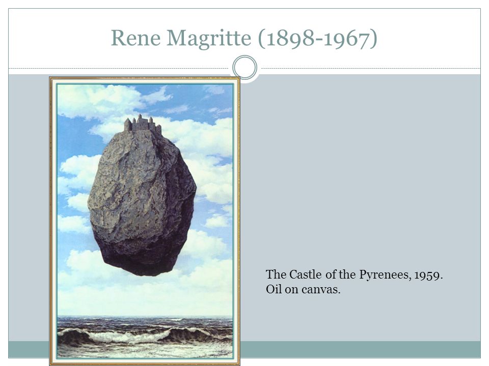 Rene Magritte ( ) The Castle of the Pyrenees, 1959.