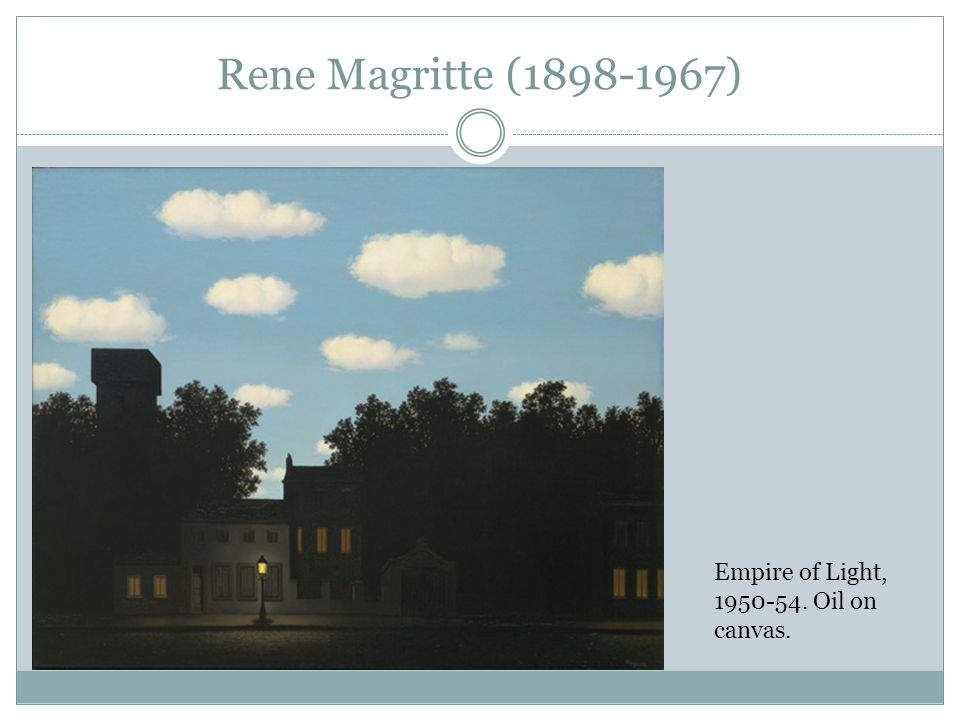 Rene Magritte ( ) Empire of Light, Oil on canvas.
