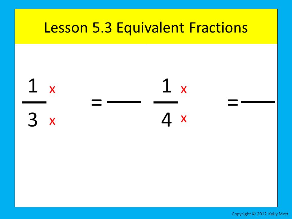 Lesson 5.3 Equivalent Fractions