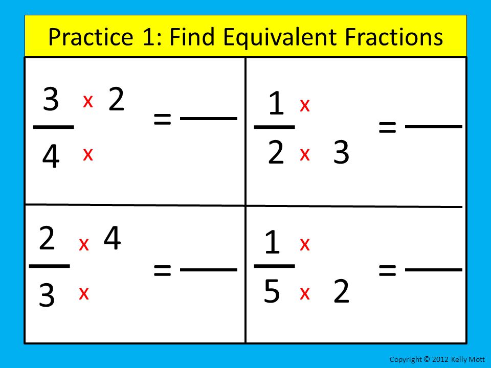 Practice 1: Find Equivalent Fractions