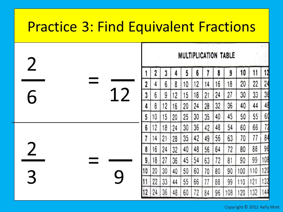 Practice 3: Find Equivalent Fractions