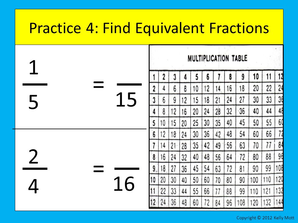 Practice 4: Find Equivalent Fractions