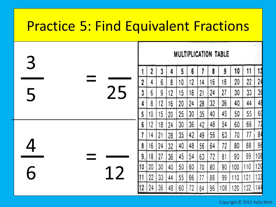 Practice 5: Find Equivalent Fractions