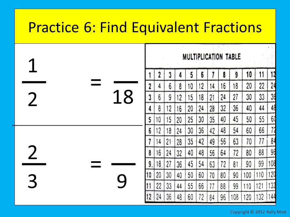 Practice 6: Find Equivalent Fractions