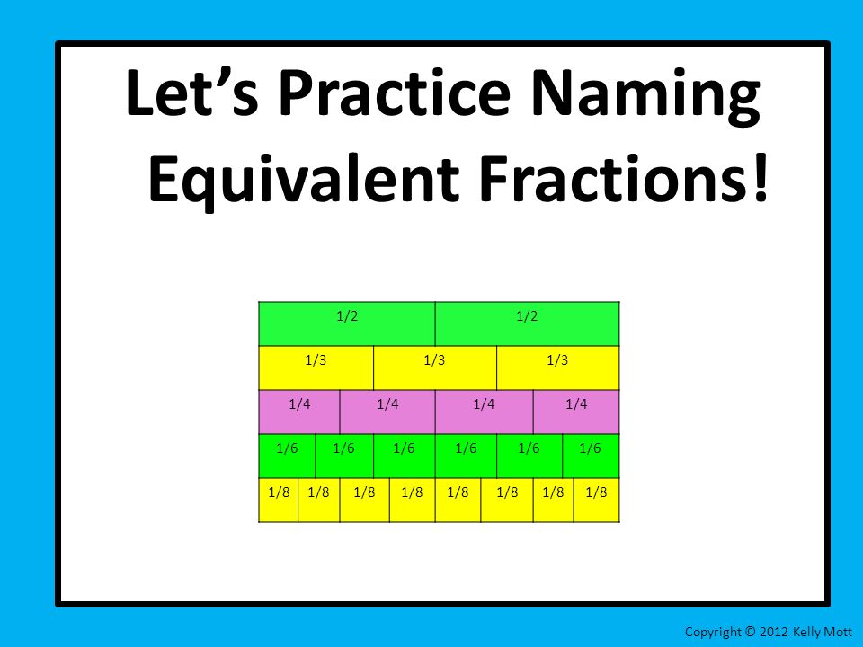 Let’s Practice Naming Equivalent Fractions!