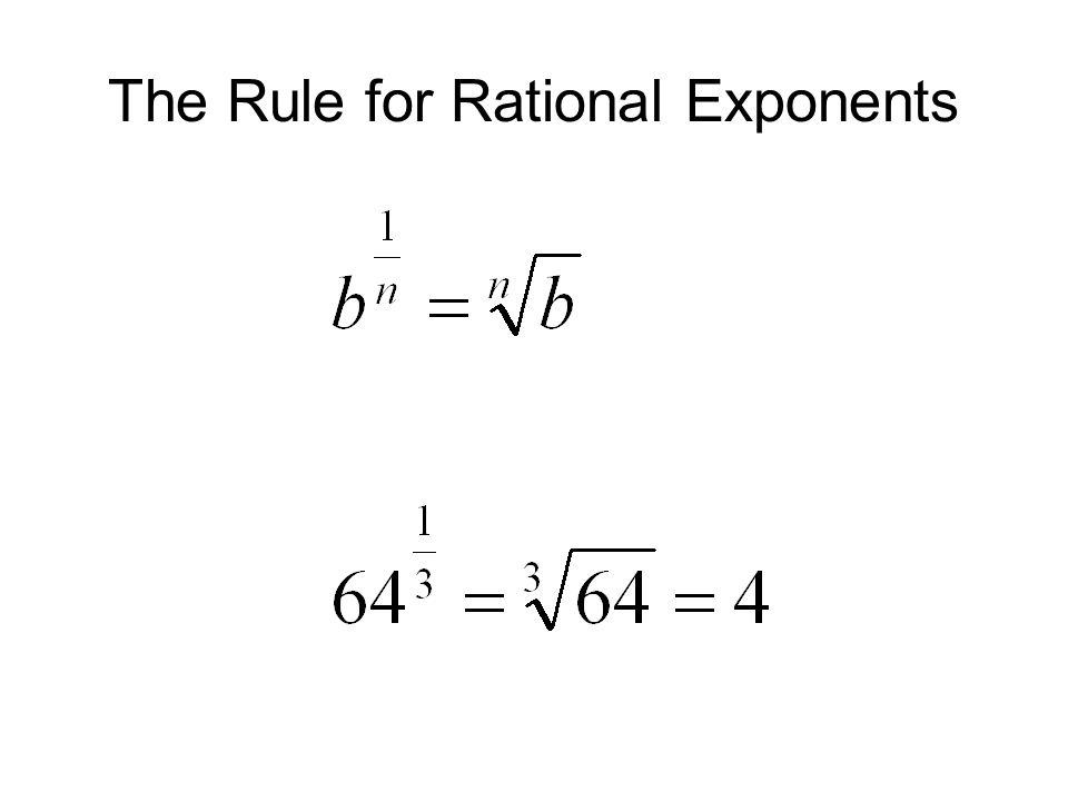 The Rule for Rational Exponents