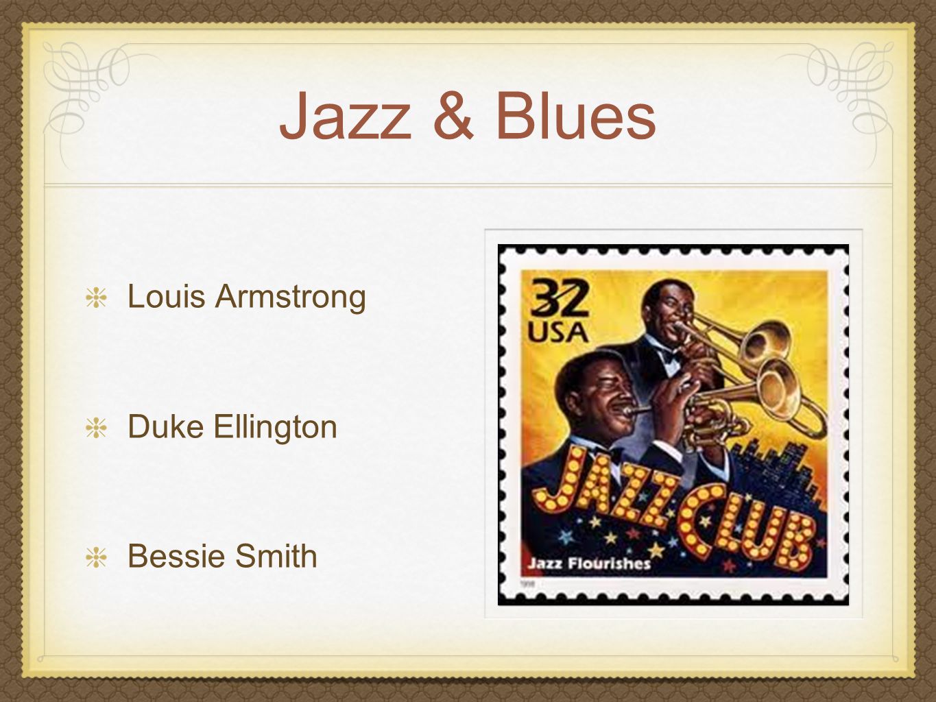 Jazz & Blues Louis Armstrong Duke Ellington Bessie Smith