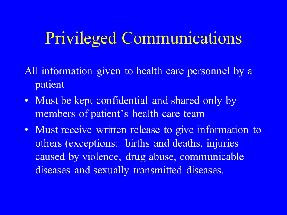 Privileged Communications