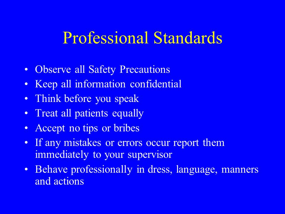 Professional Standards