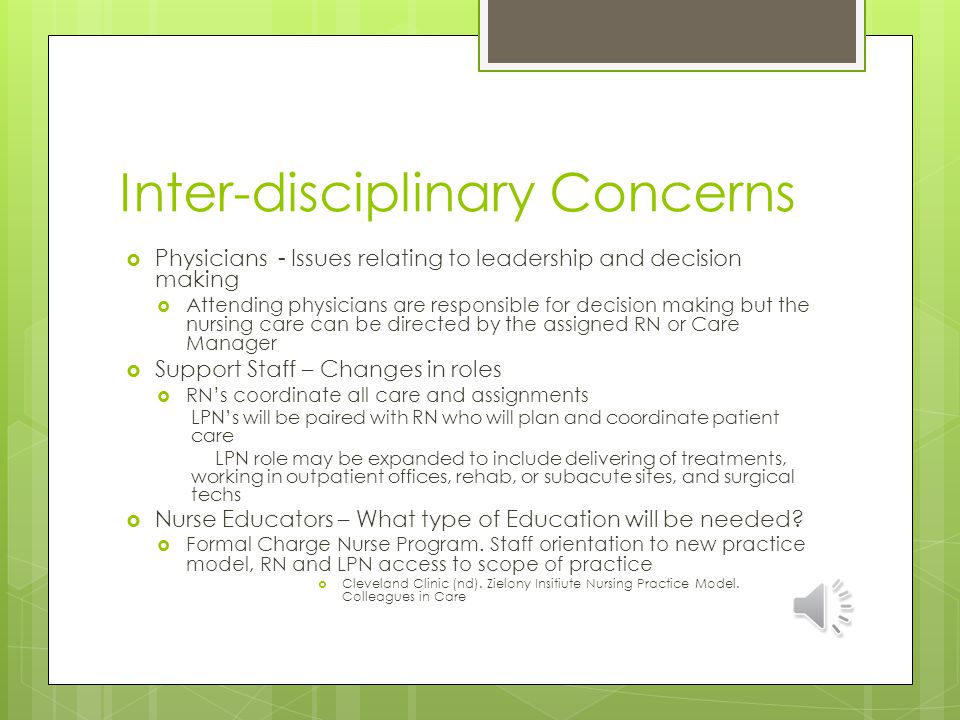 Inter-disciplinary Concerns