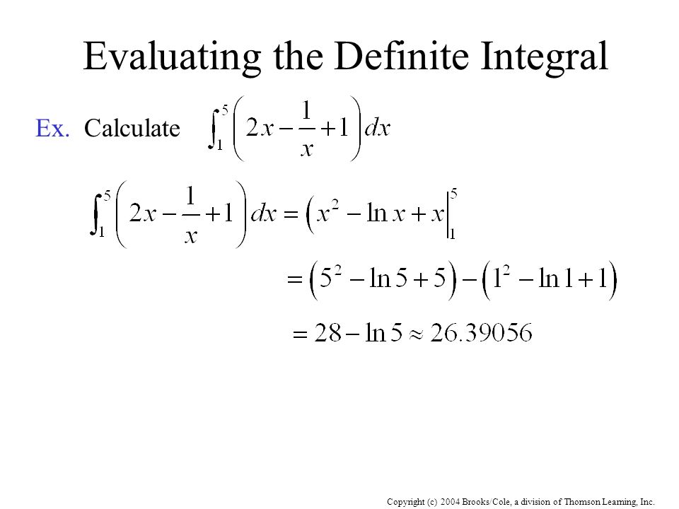 Evaluating the Definite Integral