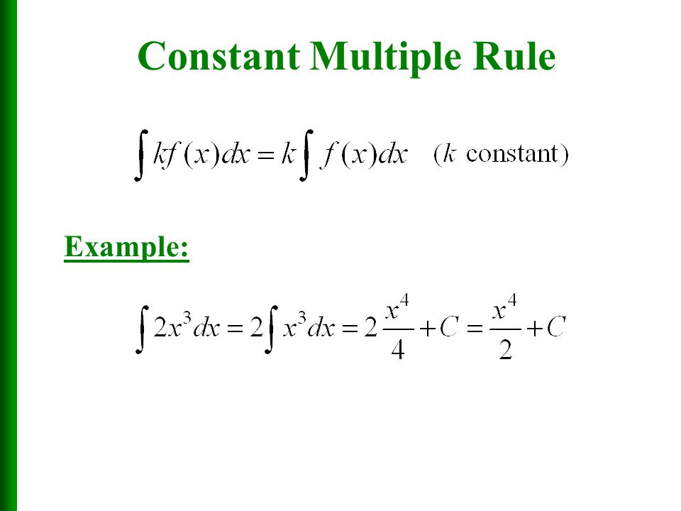 Constant Multiple Rule