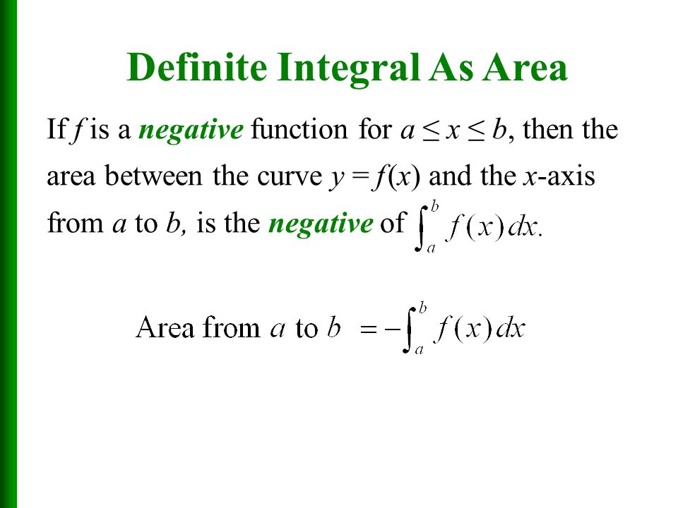 Definite Integral As Area