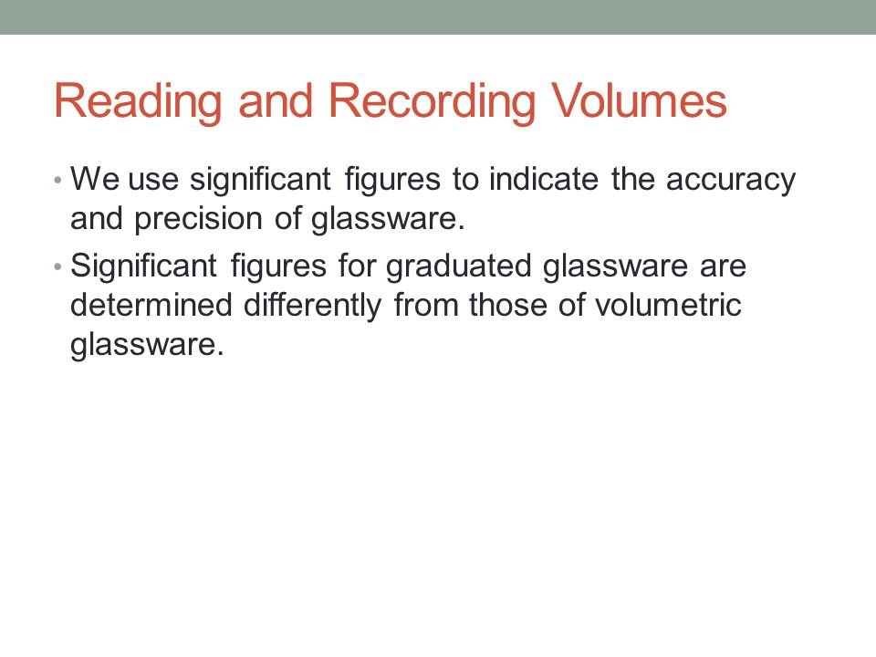 Reading and Recording Volumes