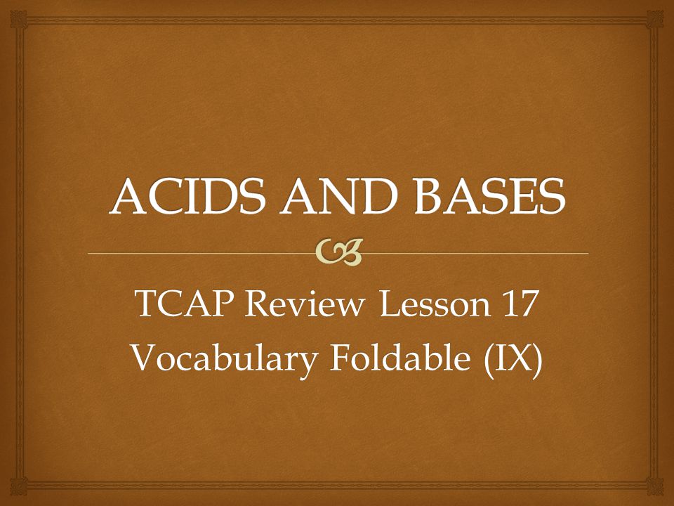 TCAP Review Lesson 17 Vocabulary Foldable (IX)
