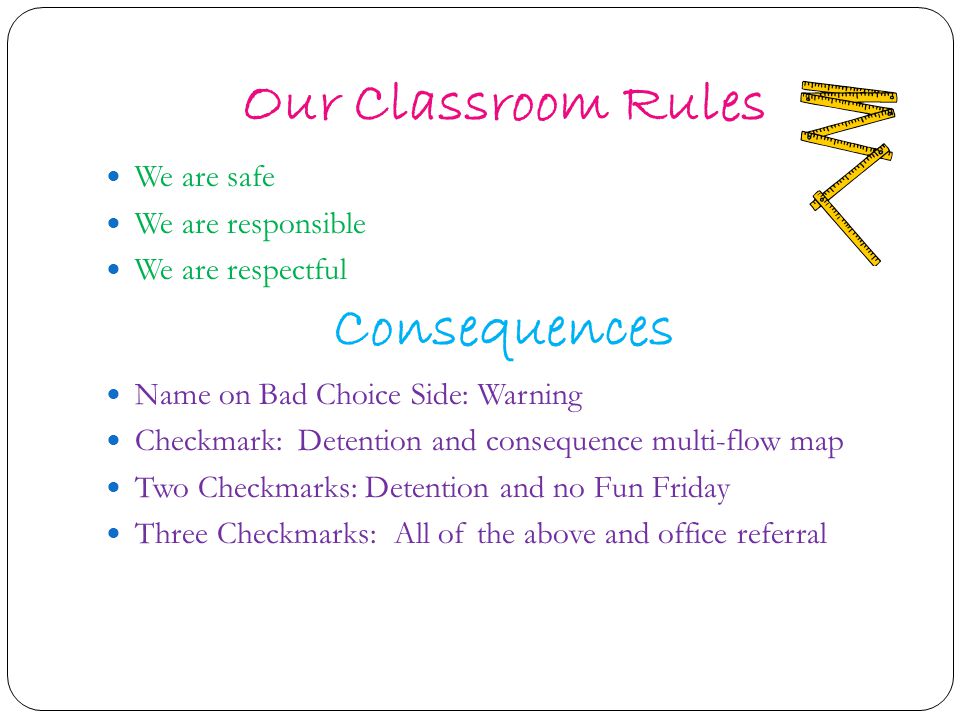 Our Classroom Rules Consequences