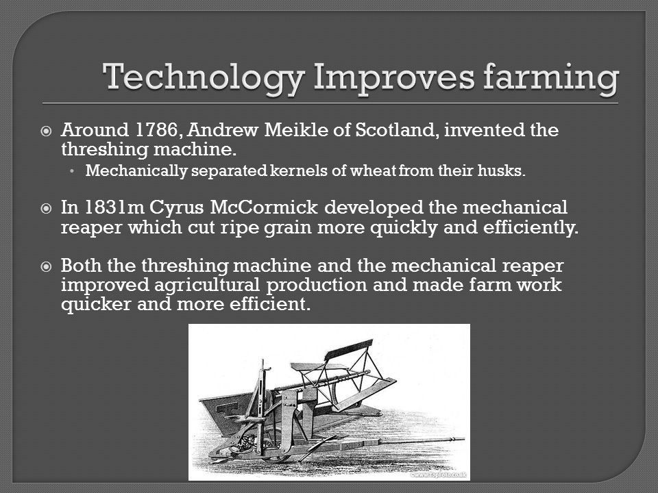 Technology Improves farming