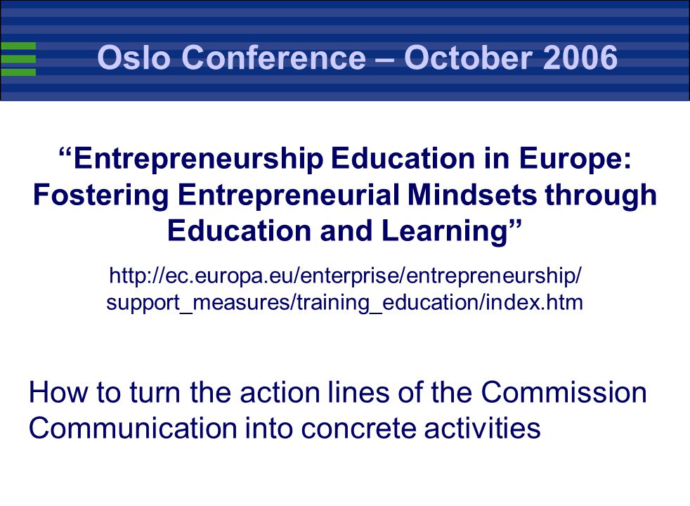 Oslo Conference – October 2006