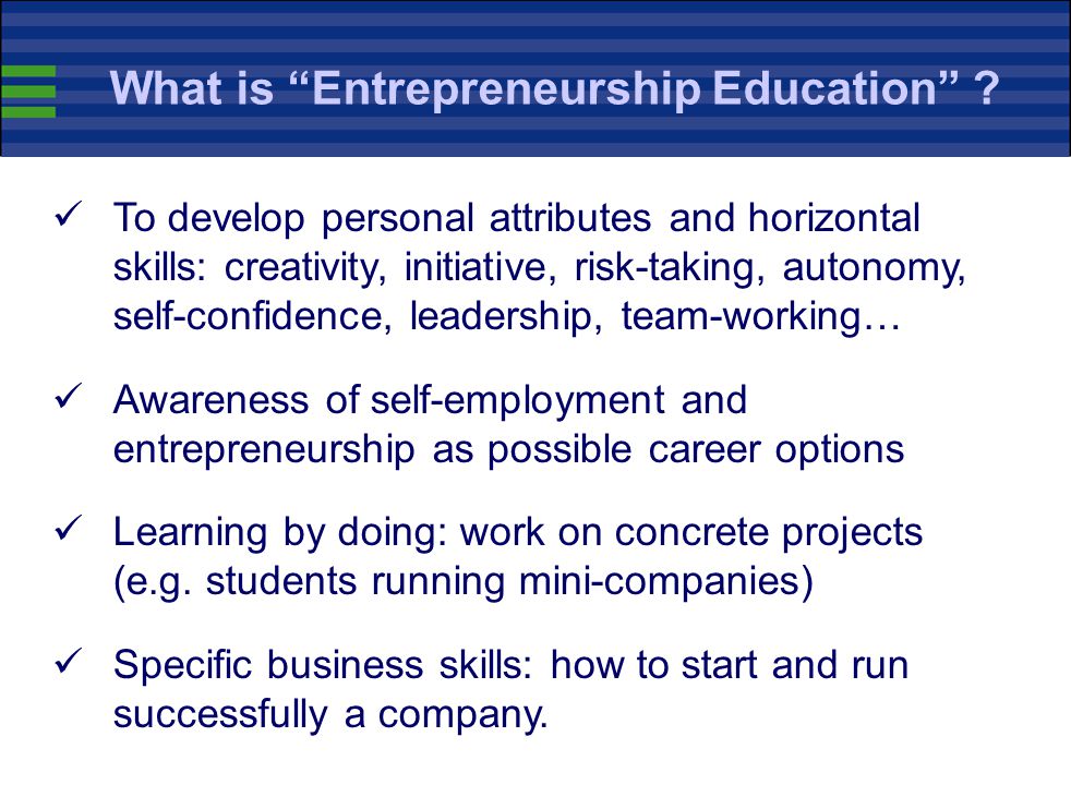 What is Entrepreneurship Education