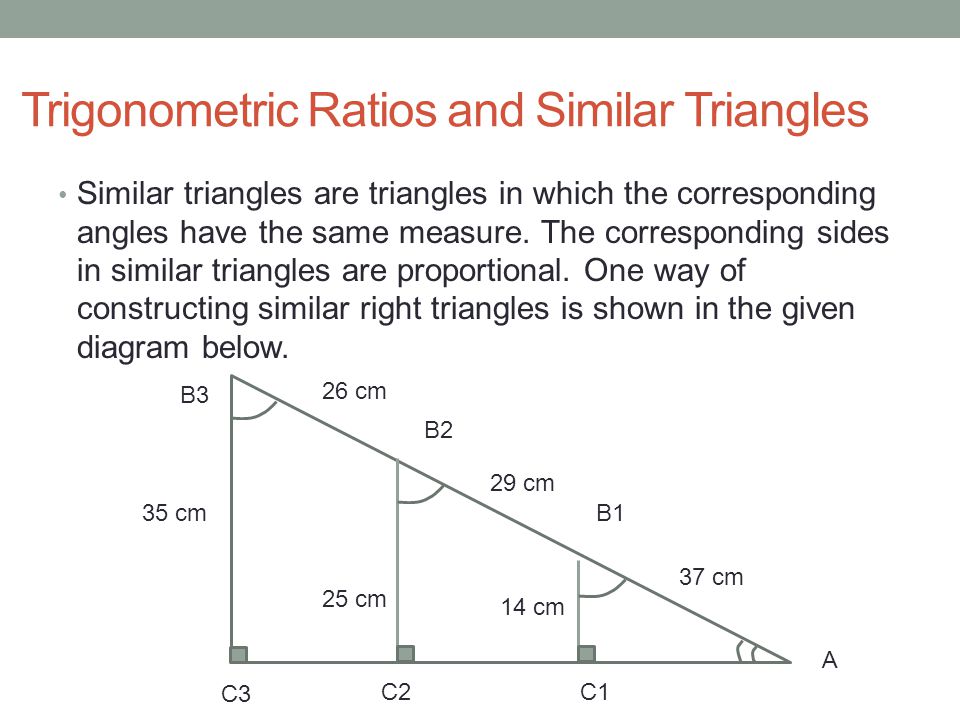 Trigonometric Ratios and Similar Triangles