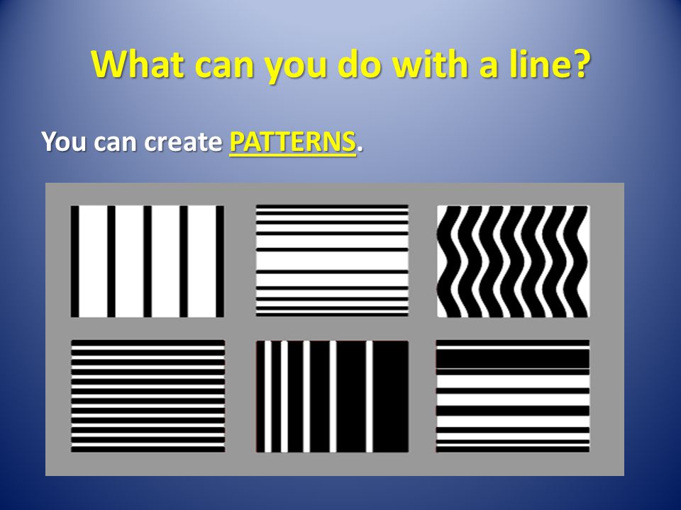 What can you do with a line