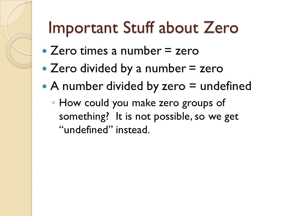 Important Stuff about Zero