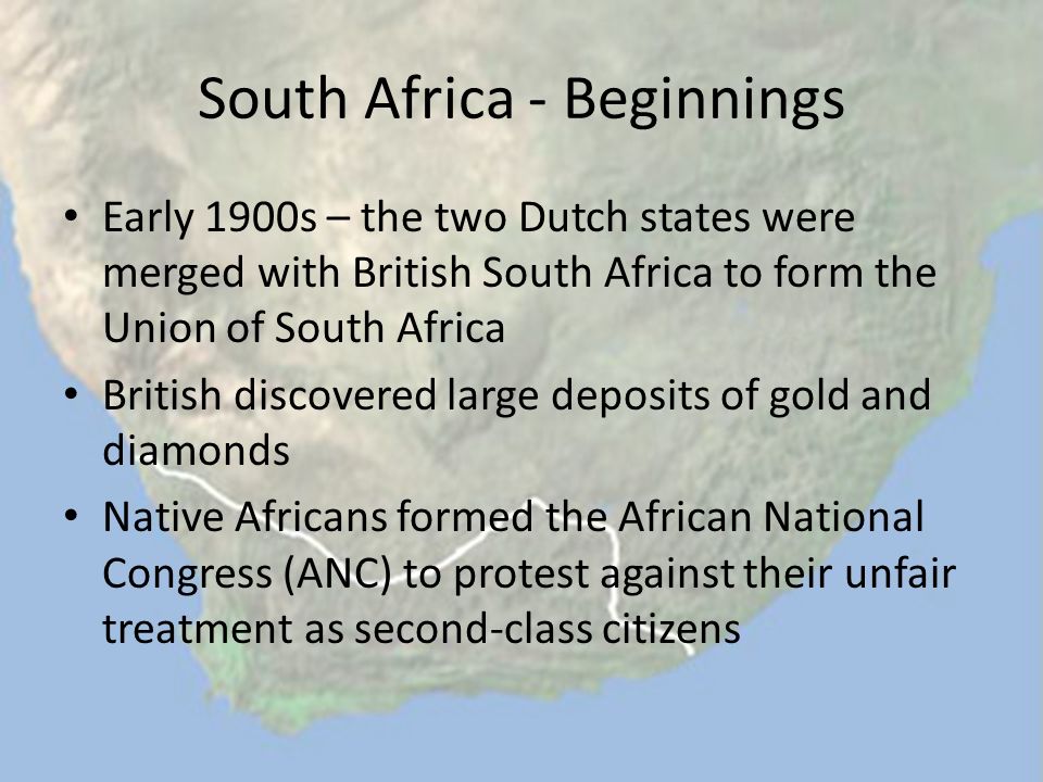 South Africa - Beginnings