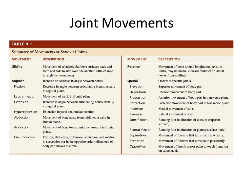 Joint Movements