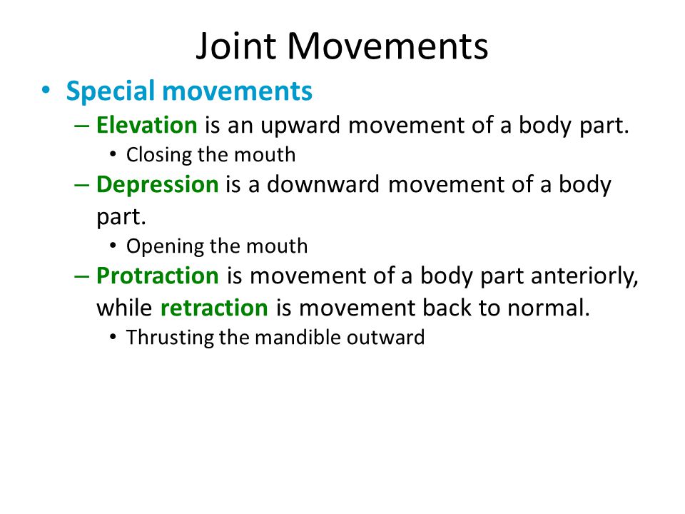 Joint Movements Special movements