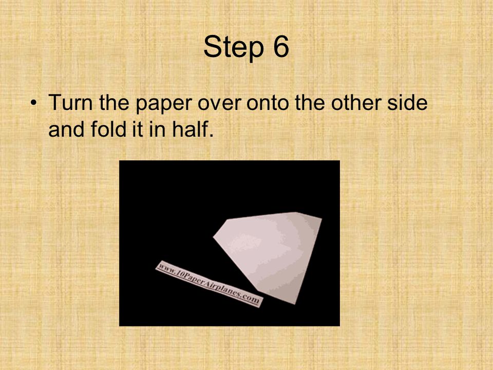Step 6 Turn the paper over onto the other side and fold it in half.