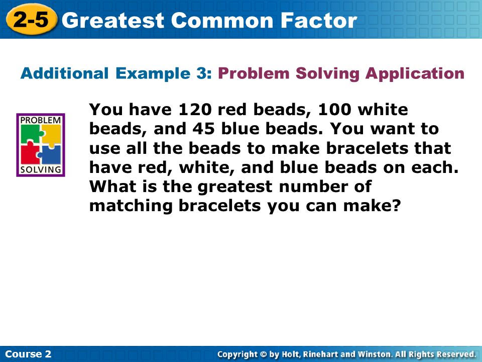 Additional Example 3: Problem Solving Application
