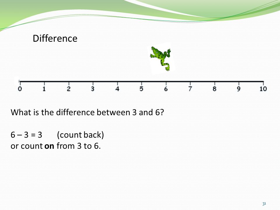 Difference What is the difference between 3 and 6