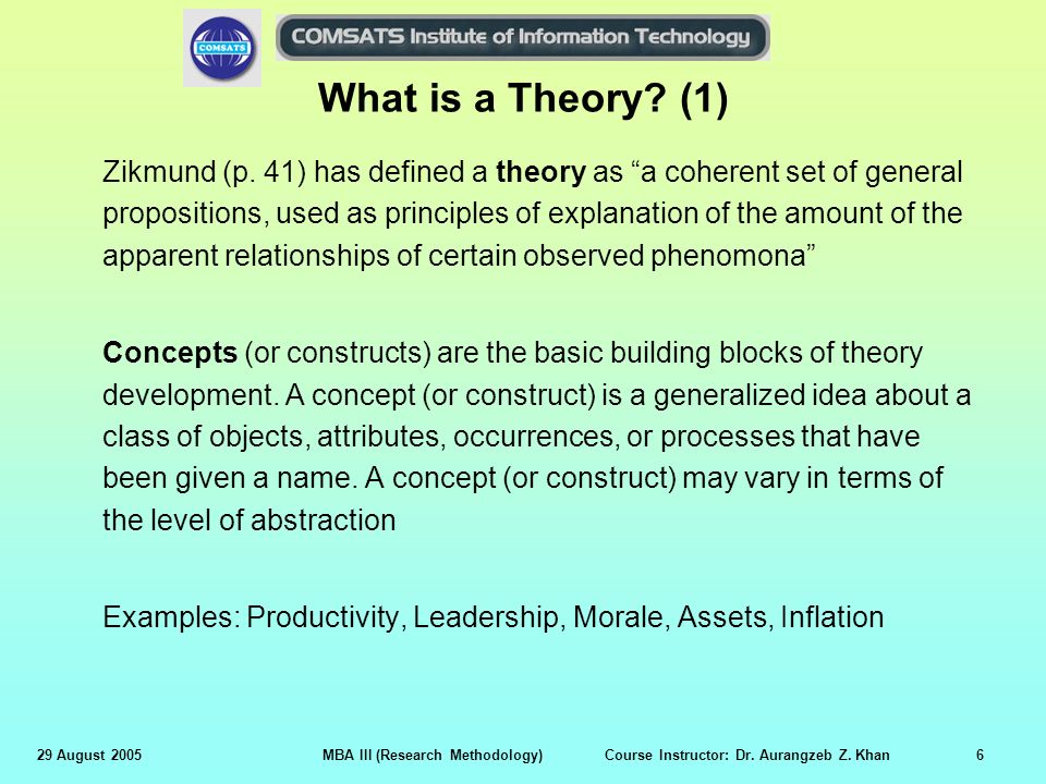 What is a Theory (1)