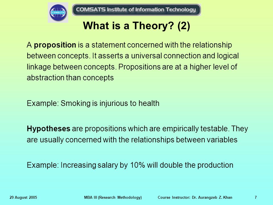 What is a Theory (2)