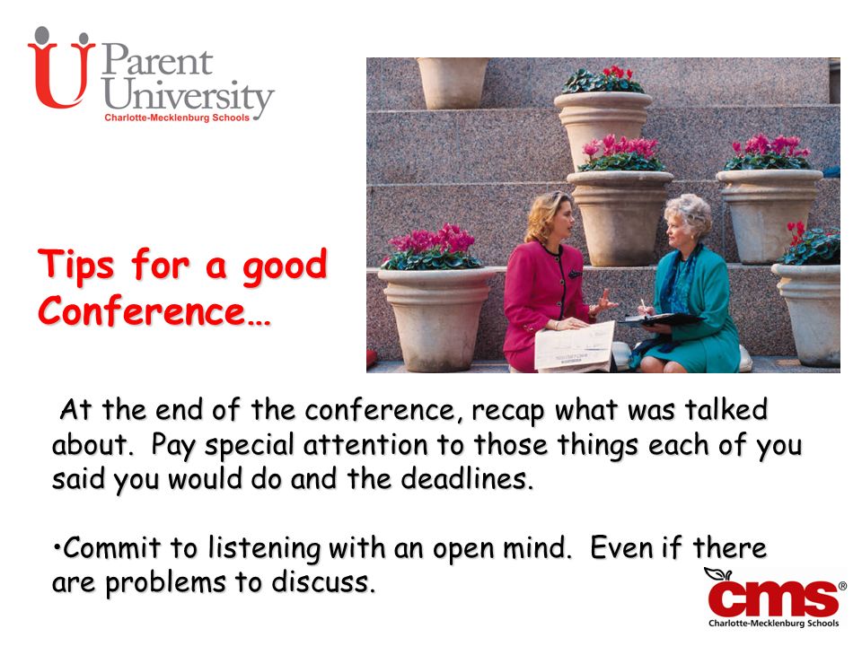 Tips for a good Conference…