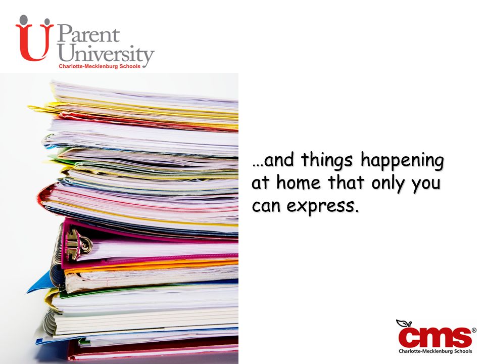 …and things happening at home that only you can express.
