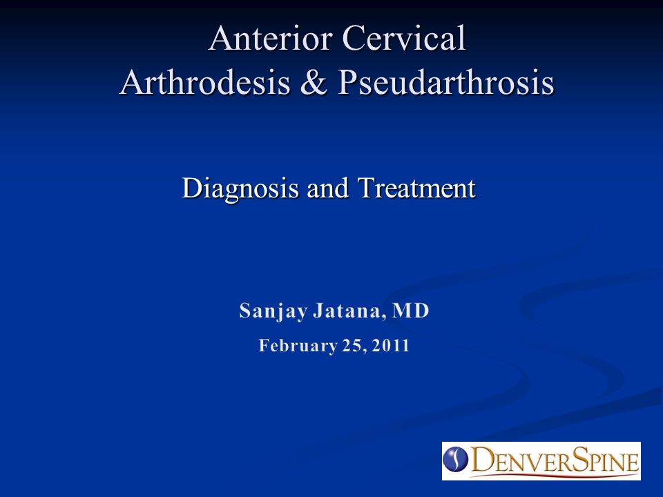 anterior cervical arthrodesis & pseudarthrosis