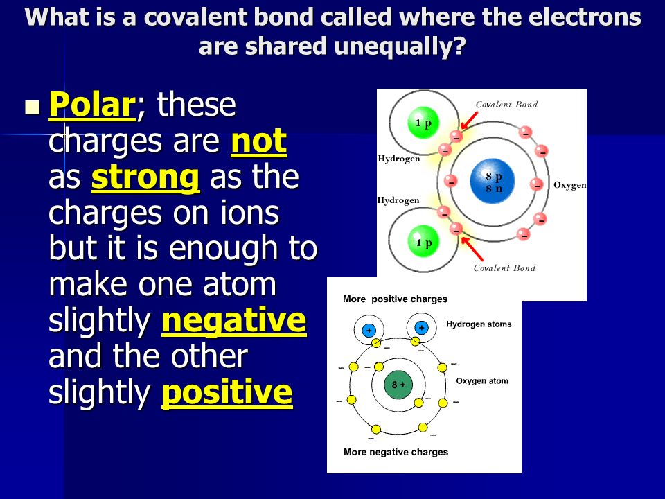 What is a covalent bond called where the electrons are shared unequally