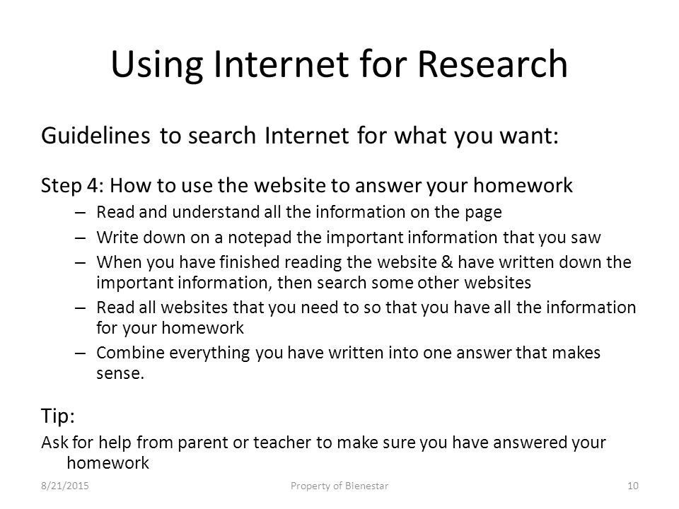 Using Internet for Research