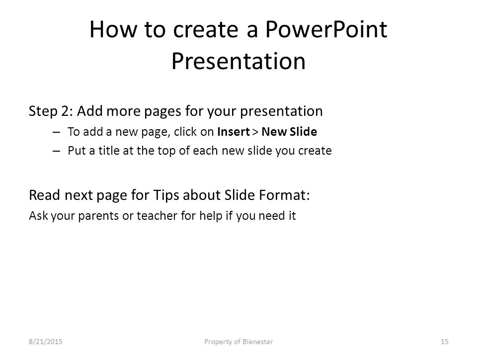 How to create a PowerPoint Presentation