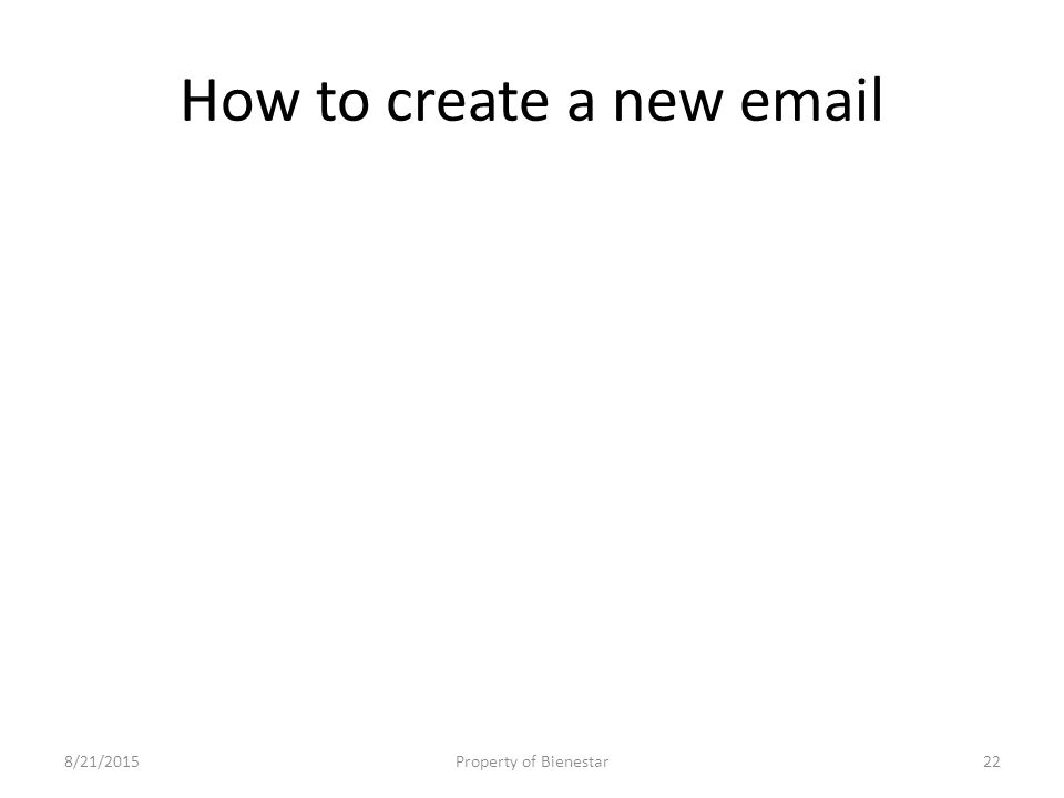 How to create a new