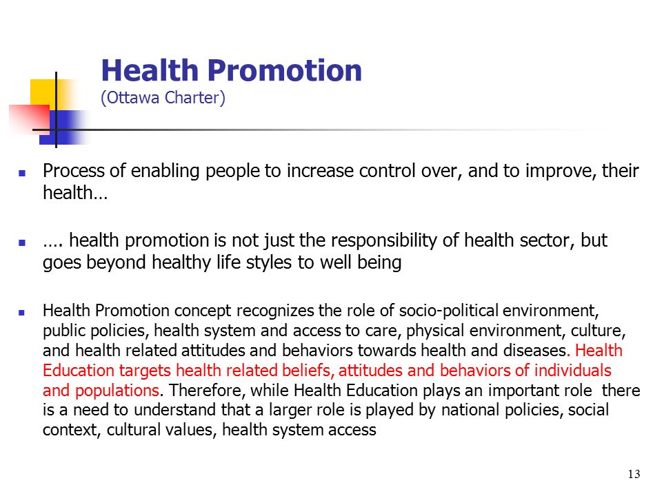 Health Promotion (Ottawa Charter)