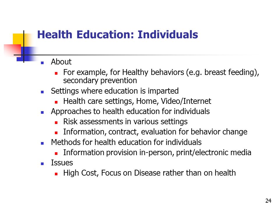 Health Education: Individuals