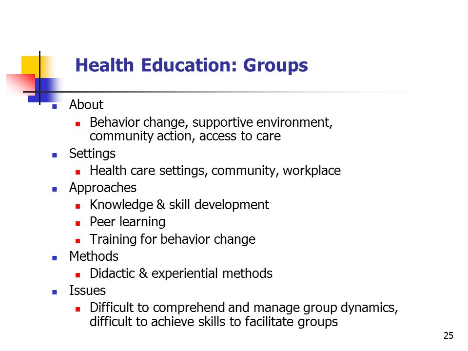 Health Education: Groups