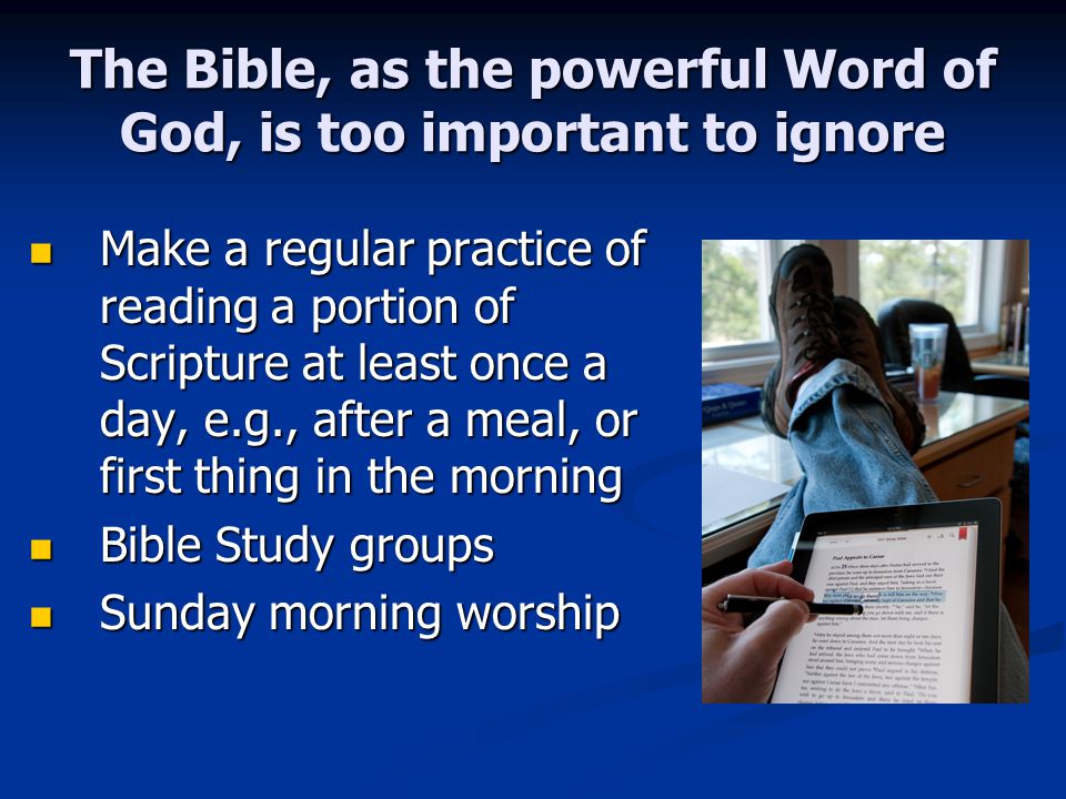 The Bible, as the powerful Word of God, is too important to ignore