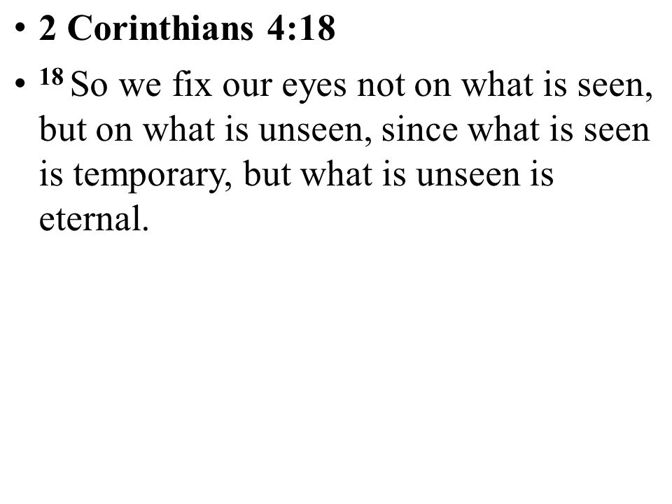 2 Corinthians 4:18