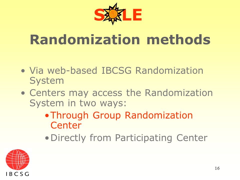 Randomization methods