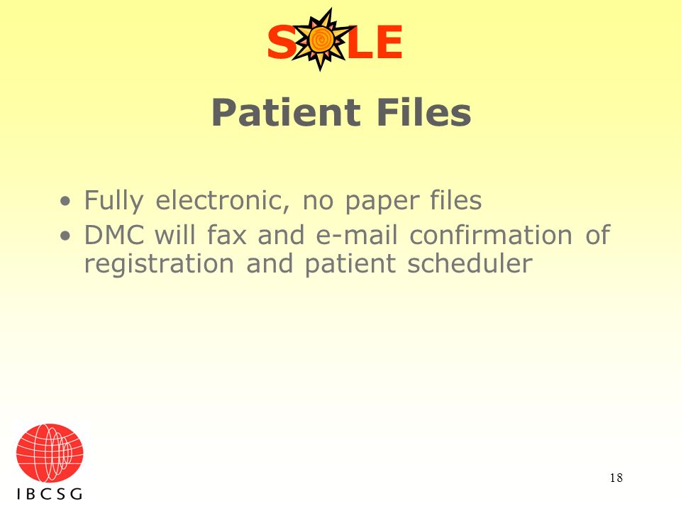 S LE Patient Files Fully electronic, no paper files