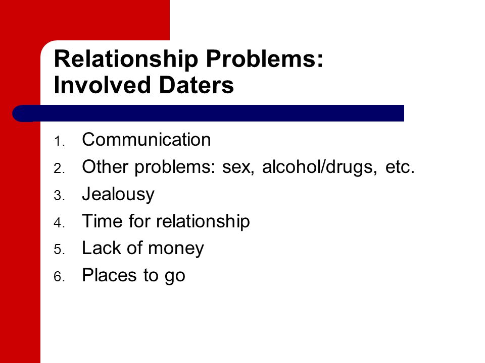 Relationship Problems: Involved Daters