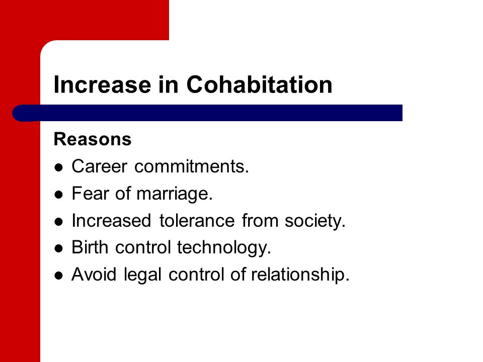 Increase in Cohabitation
